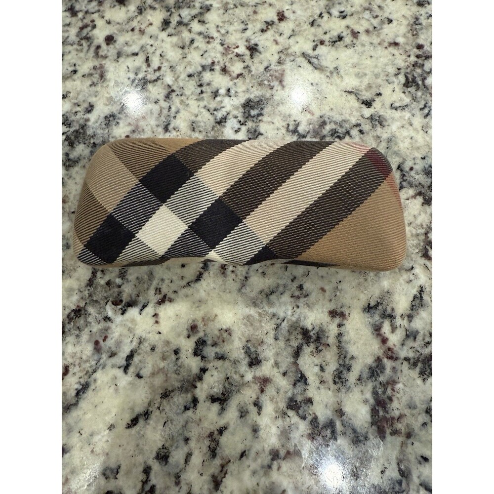 Burberry Nova Check  Sunglasses Hard Case ONLY Beige Eyeglasses Clamshell Plaid
